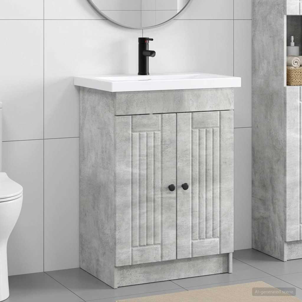 Bathroom Furniture Depth 37.5 cm Concrete grey 56 cm