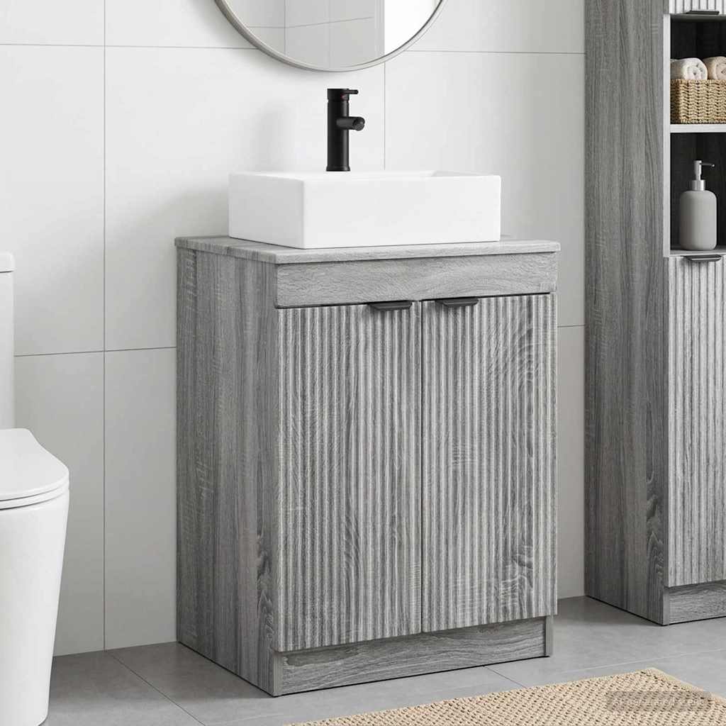 Bathroom Sink Cabinet 54 x 41 x 99.5 cm Grey sonoma