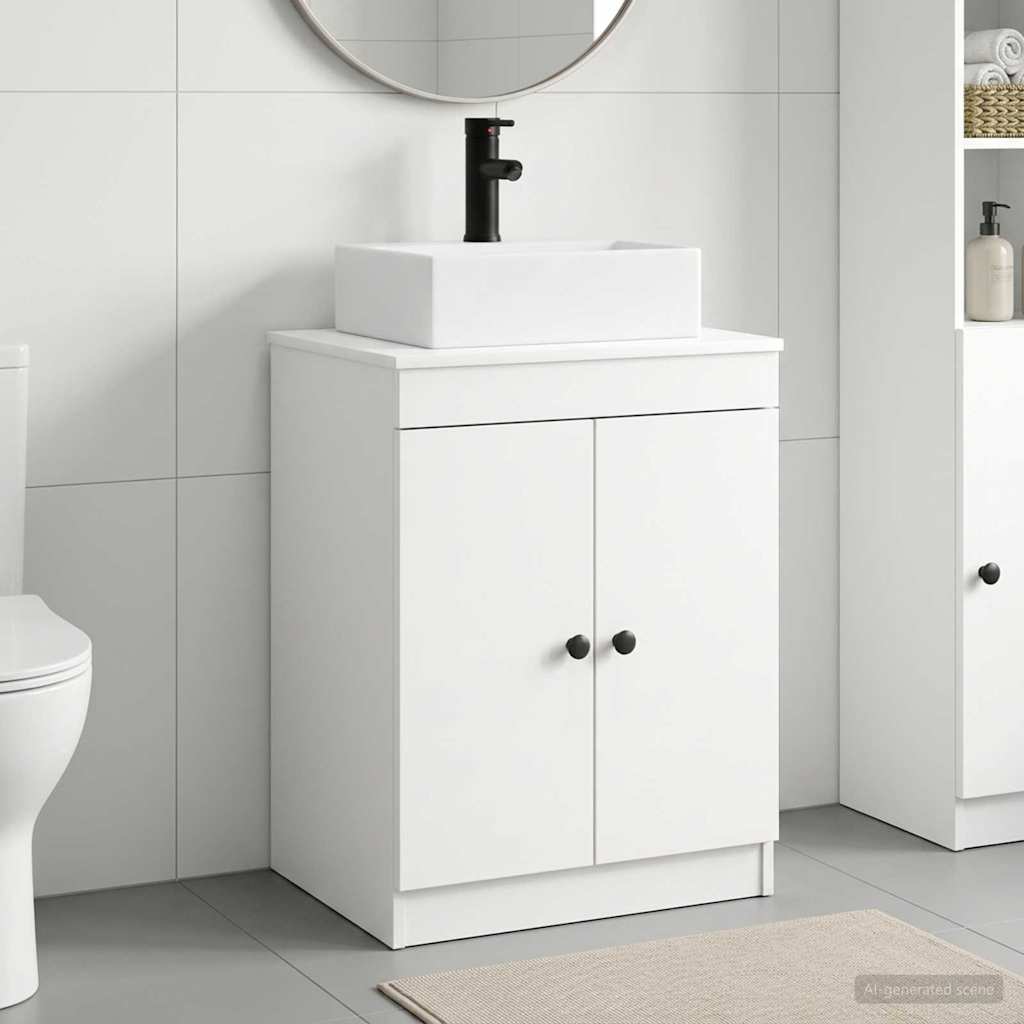 Bathroom Sink Cabinet 54 x 41 x 99.5 cm White