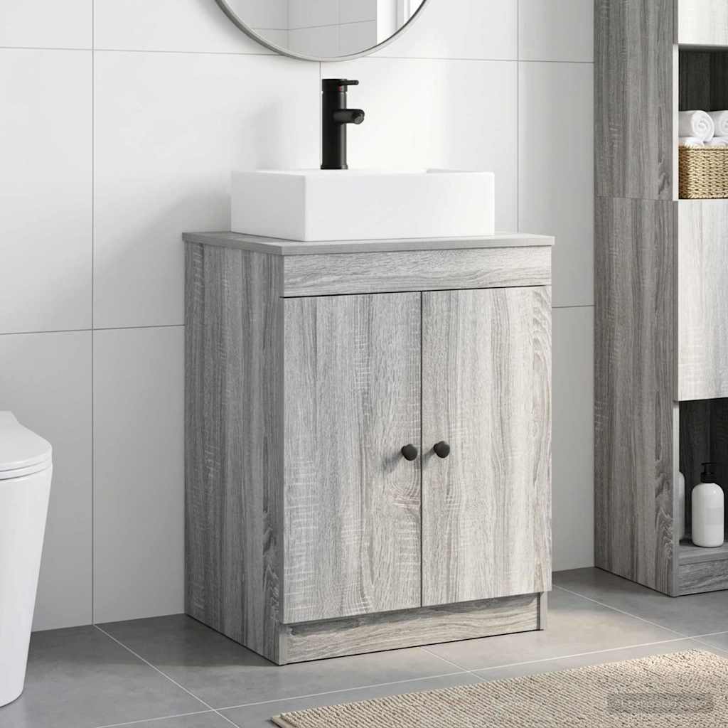 Bathroom Sink Cabinet 54 x 41 x 99.5 cm Grey sonoma