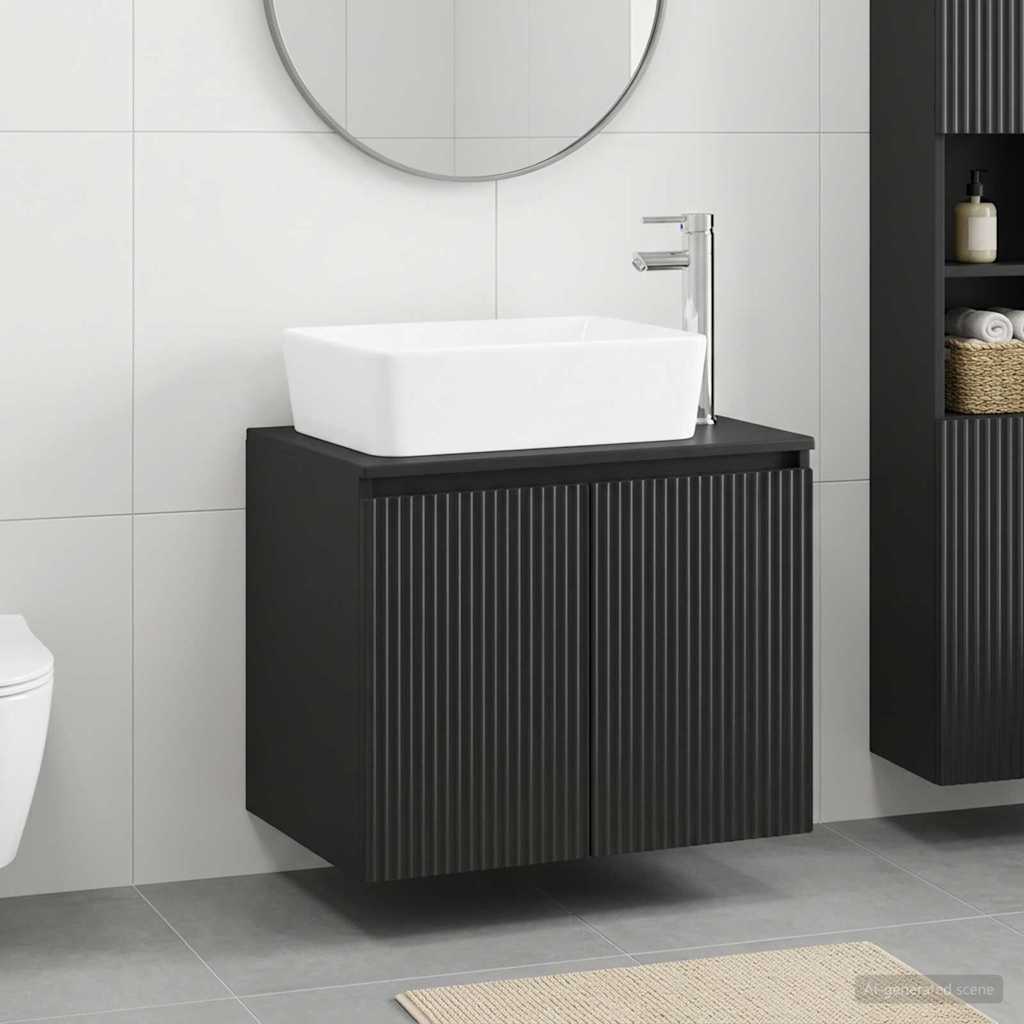 Bathroom Sink Cabinet 62.5 x 44.5 x 80 cm Black