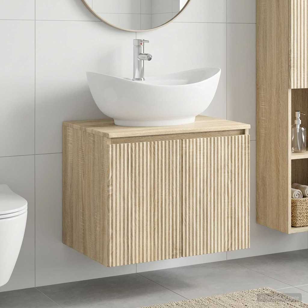 Bathroom Sink Cabinet 62.5 x 44.5 x 80 cm Sonoma oak