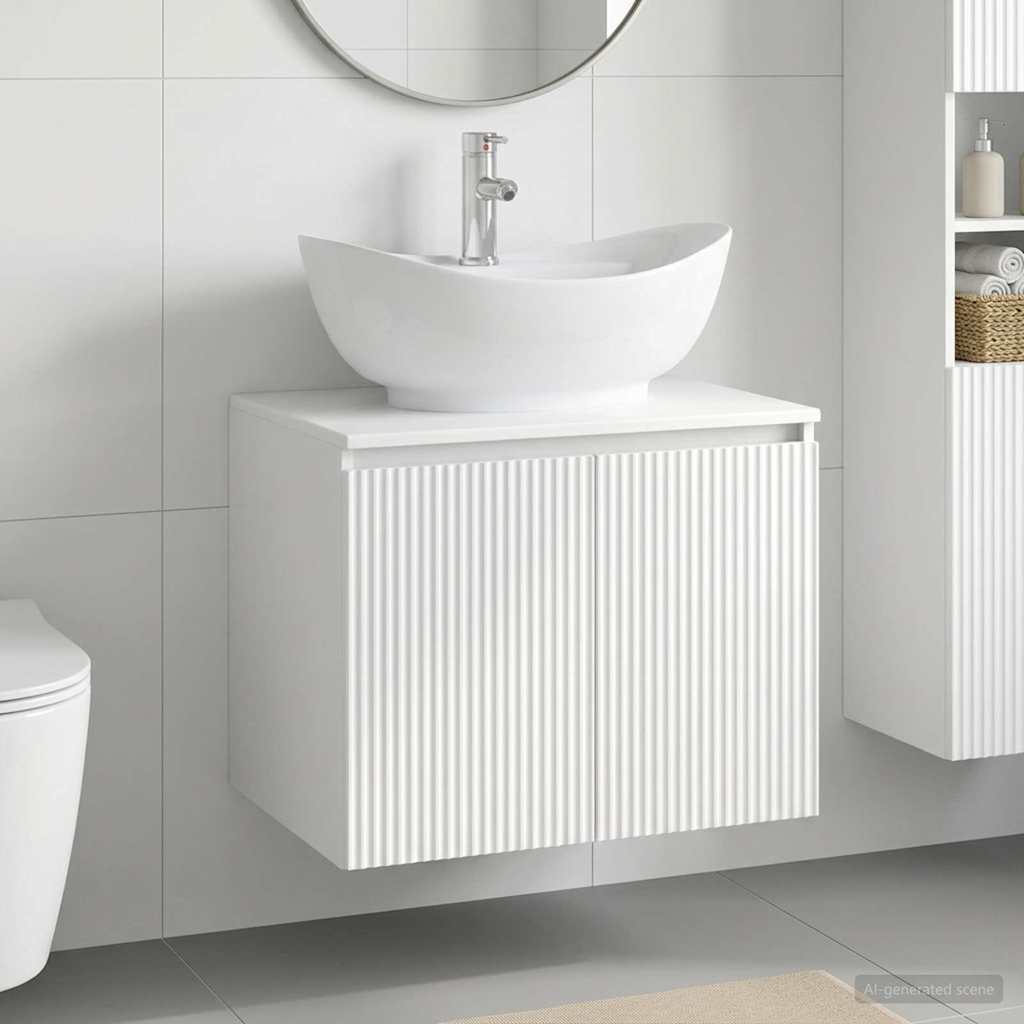 Bathroom Sink Cabinet 62.5 x 44.5 x 80 cm High gloss white