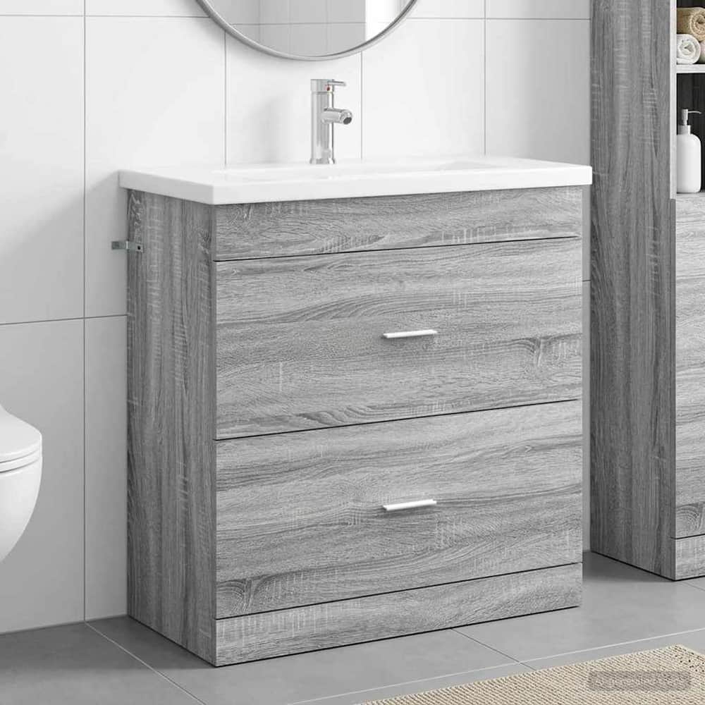Bathroom Furniture 81 x 40 x 84.5 cm Grey sonoma