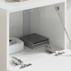 vidaXL TV Wall Cabinet 39 x 31 x 29.5 cm Gloss White Engineered Wood 4