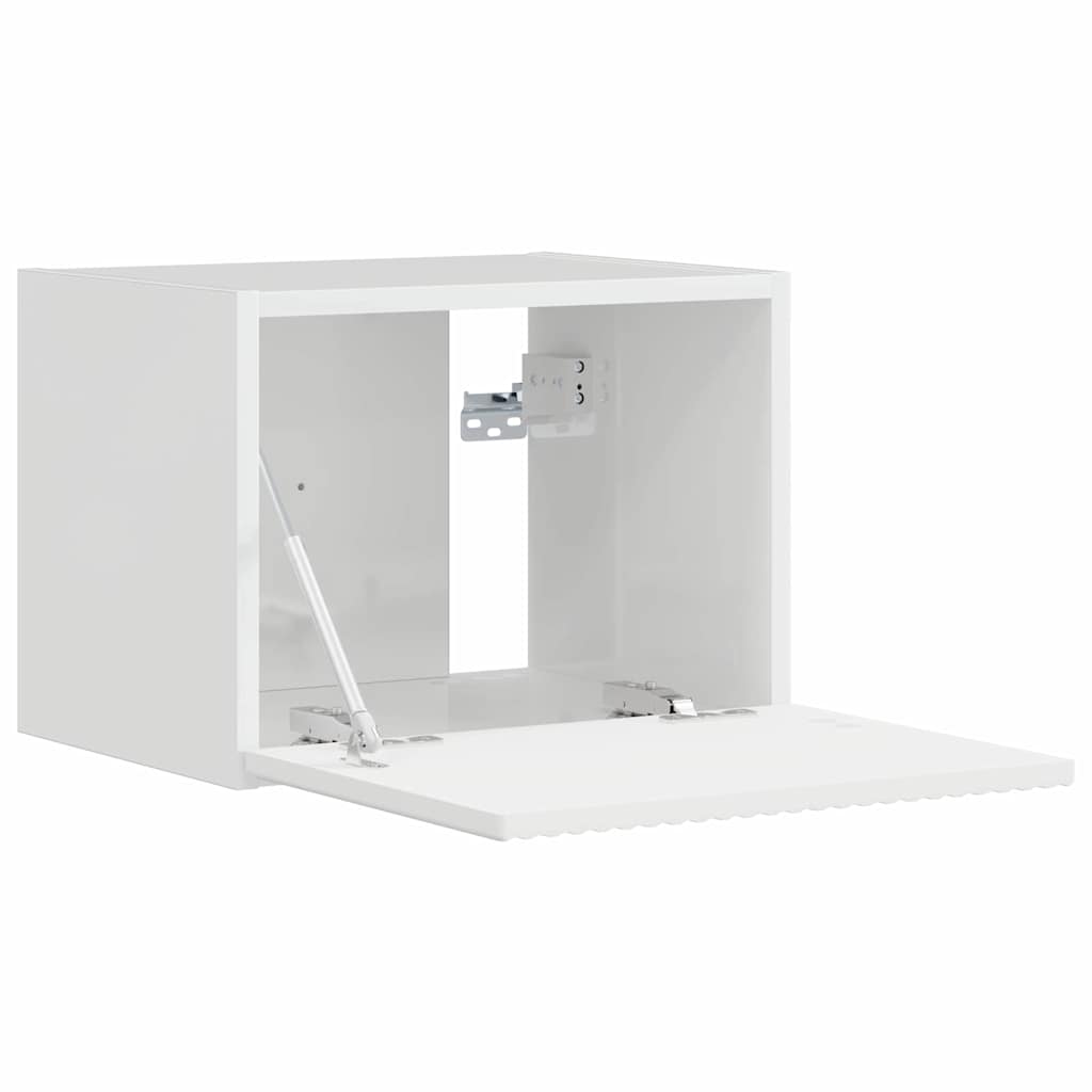 vidaXL TV Wall Cabinet 39 x 31 x 29.5 cm Gloss White Engineered Wood 5