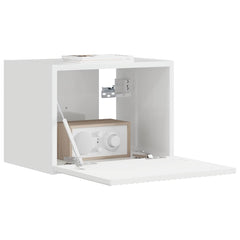 vidaXL TV Wall Cabinet 39 x 31 x 29.5 cm Gloss White Engineered Wood 3