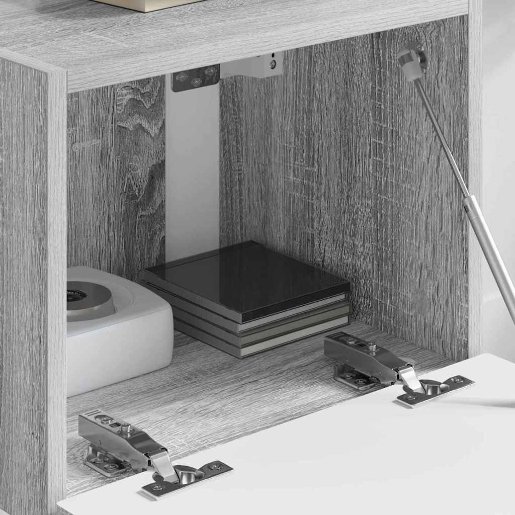 vidaXL TV Wall Cabinet 39 x 31 x 29.5 cm Grey Sonoma Engineered Wood 4