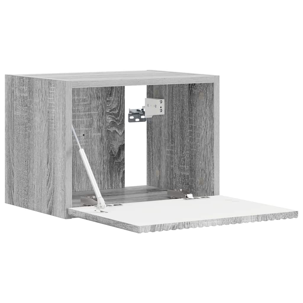 vidaXL TV Wall Cabinet 39 x 31 x 29.5 cm Grey Sonoma Engineered Wood 5