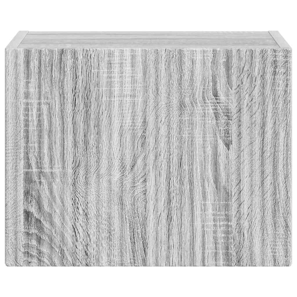 vidaXL TV Wall Cabinet 39 x 31 x 29.5 cm Grey Sonoma Engineered Wood 6