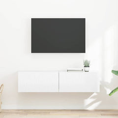 TV Wall Cabinet Engineered Wood 2 pcs 60 x 31 x 29.5 cm High gloss white
