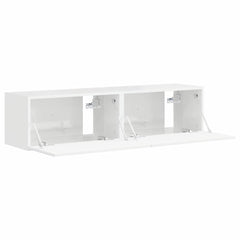 TV Wall Cabinet Engineered Wood 2 pcs 60 x 31 x 29.5 cm High gloss white