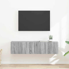 TV Wall Cabinet Engineered Wood 2 pcs 60 x 31 x 29.5 cm Grey sonoma