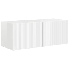 vidaXL TV Wall Cabinet 78.5 x 31 x 29.5 cm Gloss White Engineered Wood 2