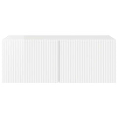vidaXL TV Wall Cabinet 78.5 x 31 x 29.5 cm Gloss White Engineered Wood 6