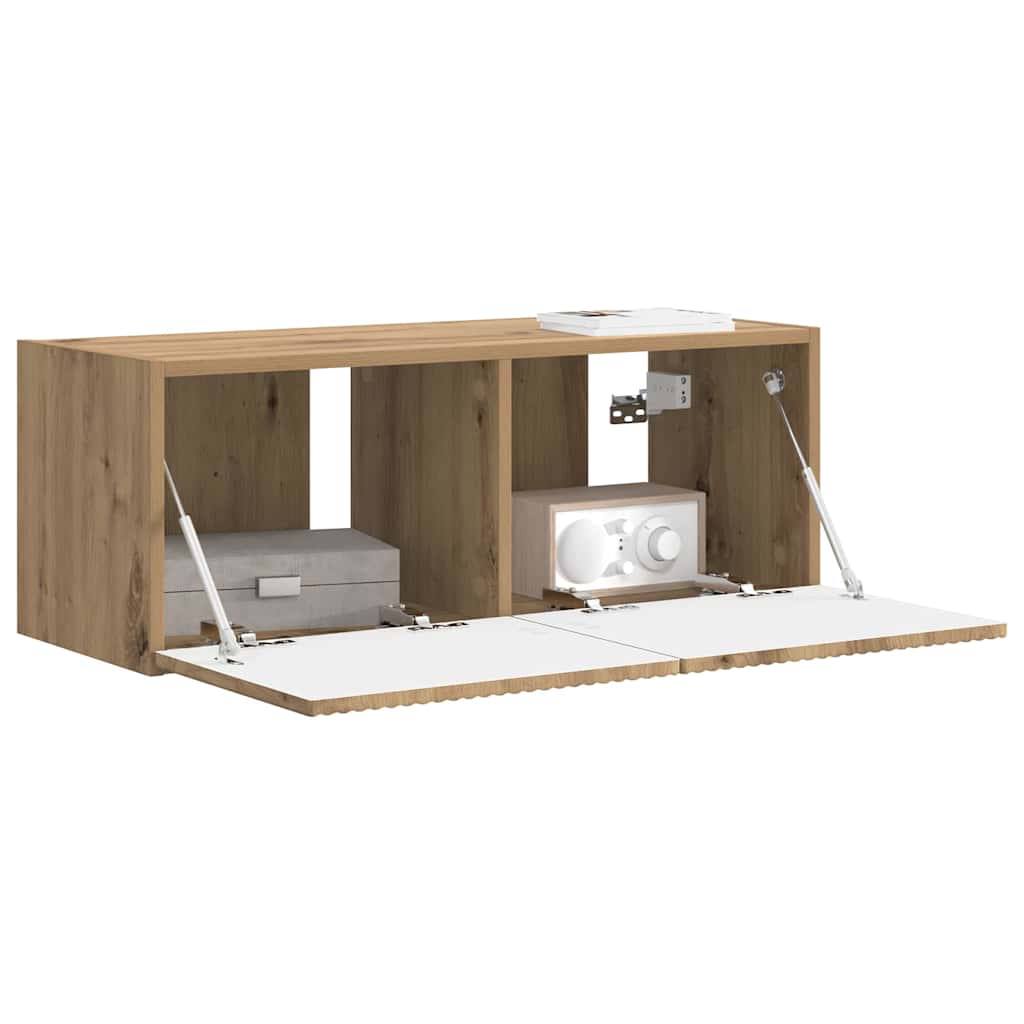 vidaXL TV Wall Cabinet 78.5 x 31 x 29.5 cm Artisian Oak 5