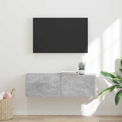 TV Wall Cabinet Engineered Wood 98 x 31 x 29.5 cm Concrete grey