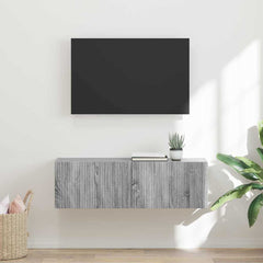 TV Wall Cabinet Engineered Wood 98 x 31 x 29.5 cm Grey sonoma
