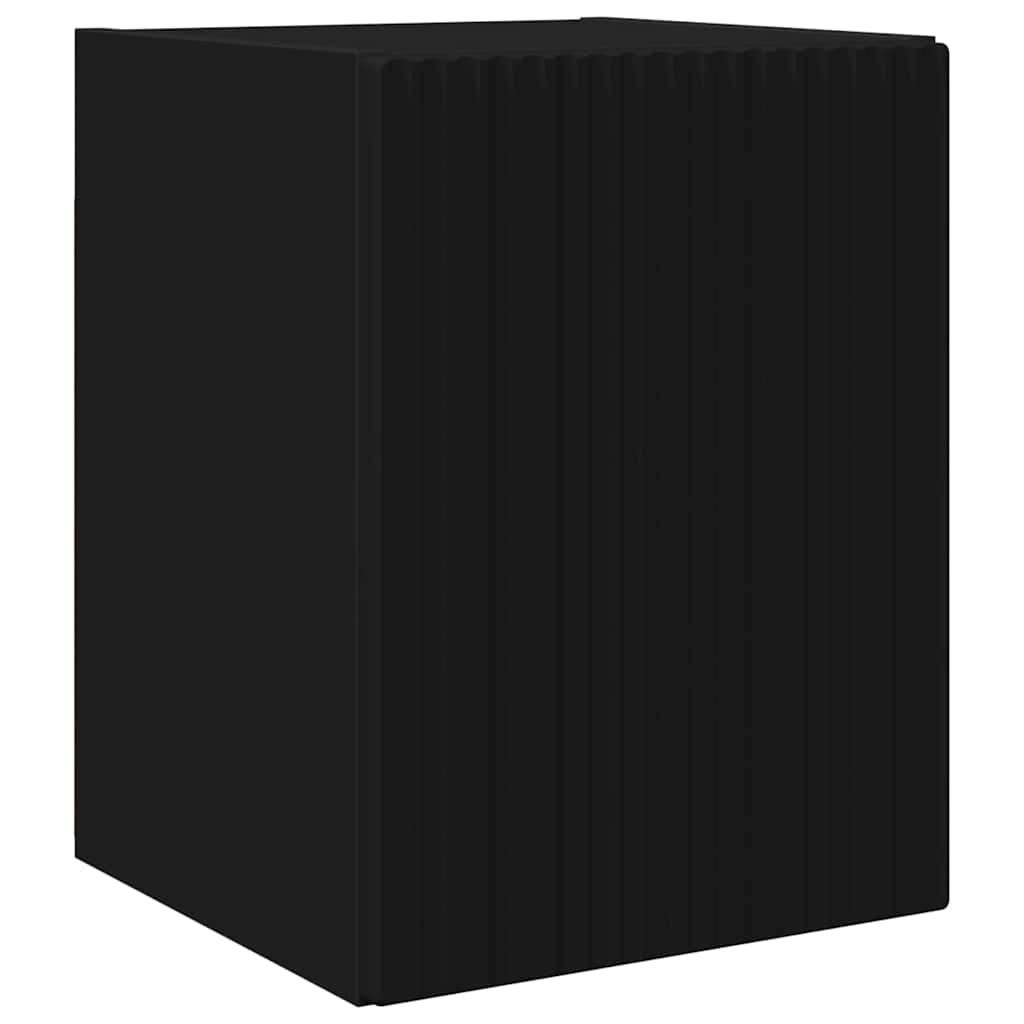 vidaXL TV Wall Cabinet 30 x 31 x 40 cm Black Engineered Wood 2