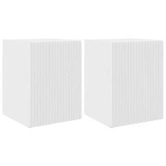 vidaXL TV Wall Cabinet 2 pcs Gloss White Engineered Wood 2