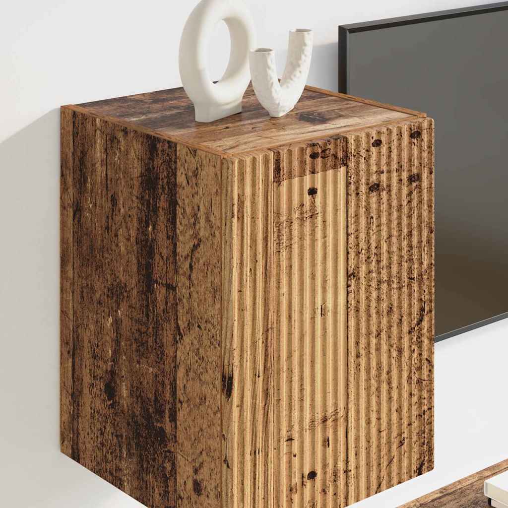 vidaXL TV Wall Cabinet 30 x 31 x 40 cm Old Wood Engineered Wood 4