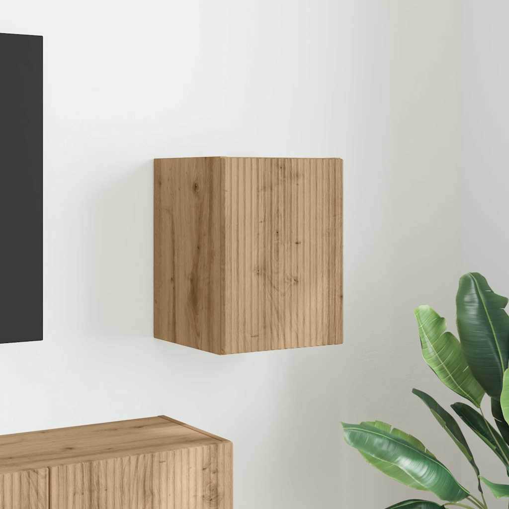 vidaXL TV Wall Cabinet 30 x 31 x 40 cm Artisian Oak Engineered Wood 1