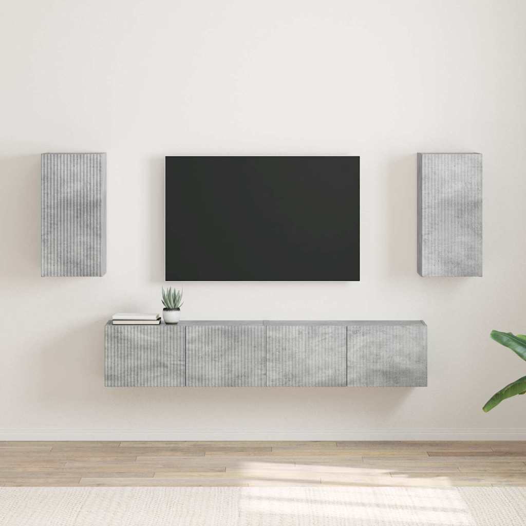 vidaXL TV Wall Cabinet 2 pcs Concerte Engineered Wood 1