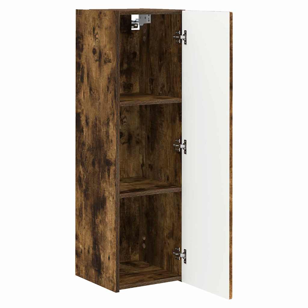 vidaXL TV Wall Cabinet 30 x 31 x 100 cm Smoked Oak Engineered Wood 5