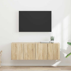 TV Wall Cabinet Engineered Wood 2 pcs Sonoma oak