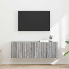 TV Wall Cabinet Engineered Wood 2 pcs Grey sonoma