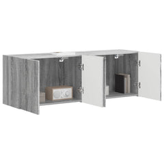 TV Wall Cabinet Engineered Wood 2 pcs Grey sonoma