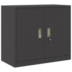 Storage Cabinet Steel Width 80 cm Black 70 cm