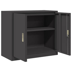 Storage Cabinet Steel Width 80 cm Black 70 cm