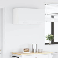 vidaXL Hanging Cabinet 2 pcs White Engineered Wood 4