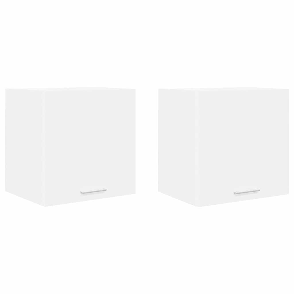 vidaXL Hanging Cabinet 2 pcs White Engineered Wood 2