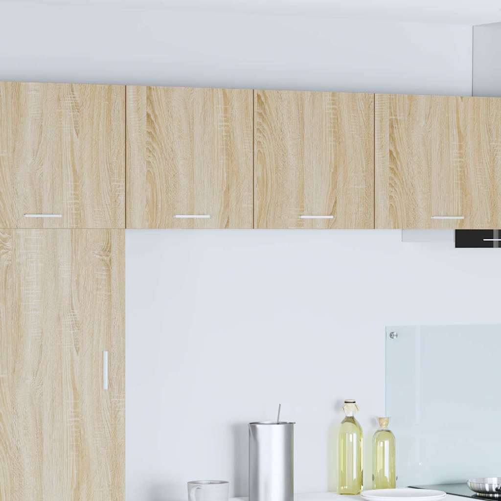 vidaXL Hanging Cabinet Sonoma Oak and White 40 x 31 x 40 cm 1