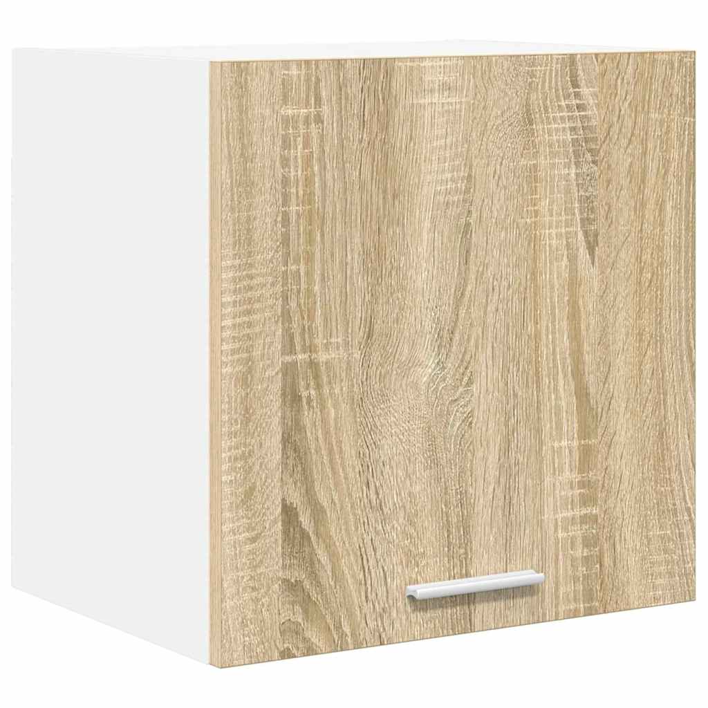 vidaXL Hanging Cabinet 2 pcs Sonoma Oak and White Engineered Wood 5