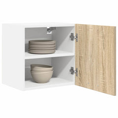 vidaXL Hanging Cabinet 2 pcs Sonoma Oak and White Engineered Wood 3