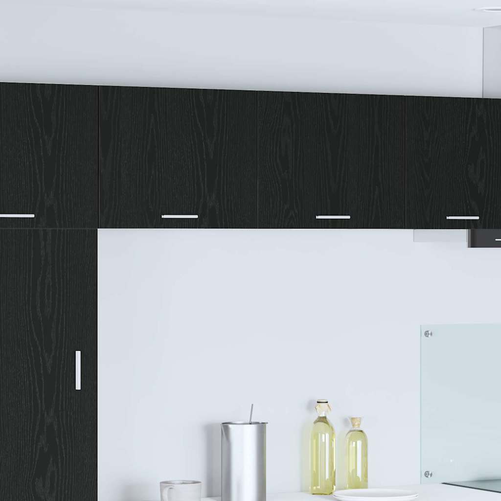 vidaXL Hanging Cabinet Black Oak and White 50 x 31 x 40 cm 1