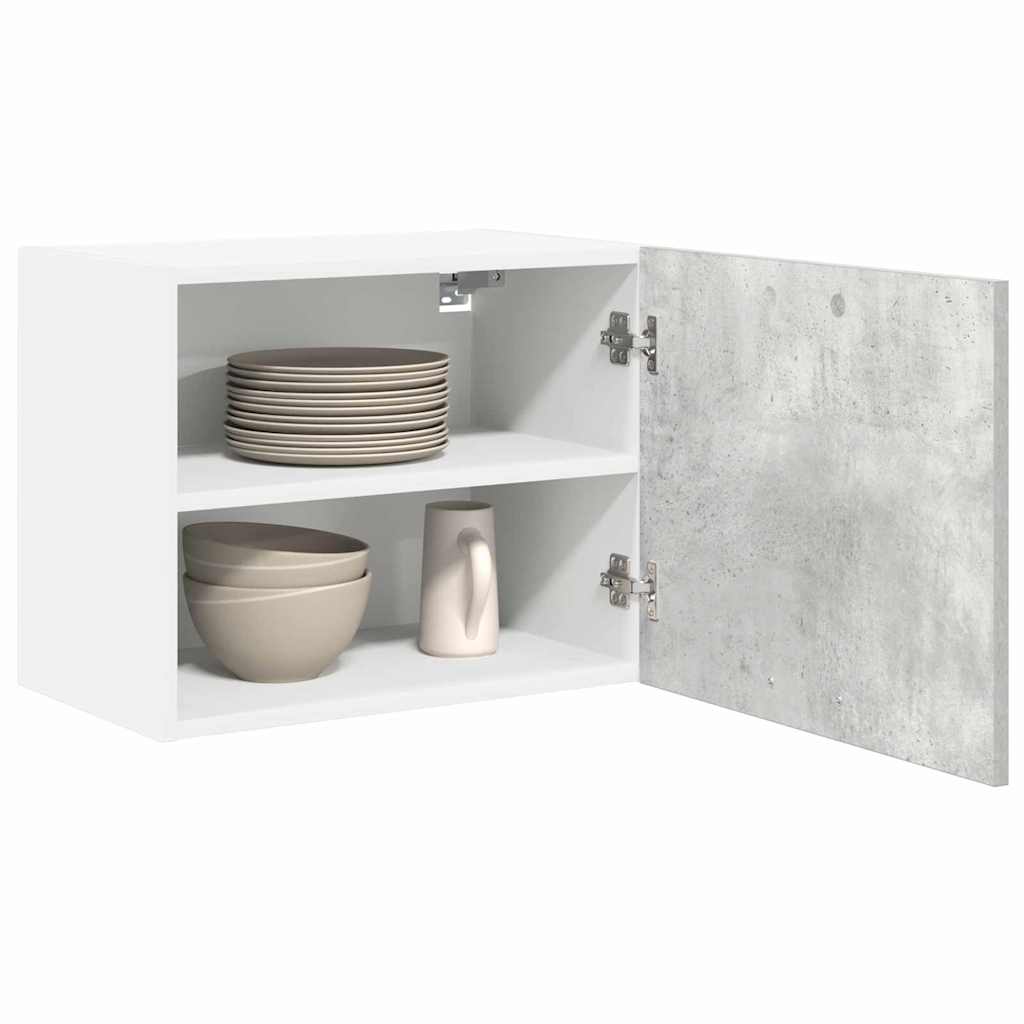 vidaXL Hanging Cabinet Concrete Grey and White 50 x 31 x 40 cm 3