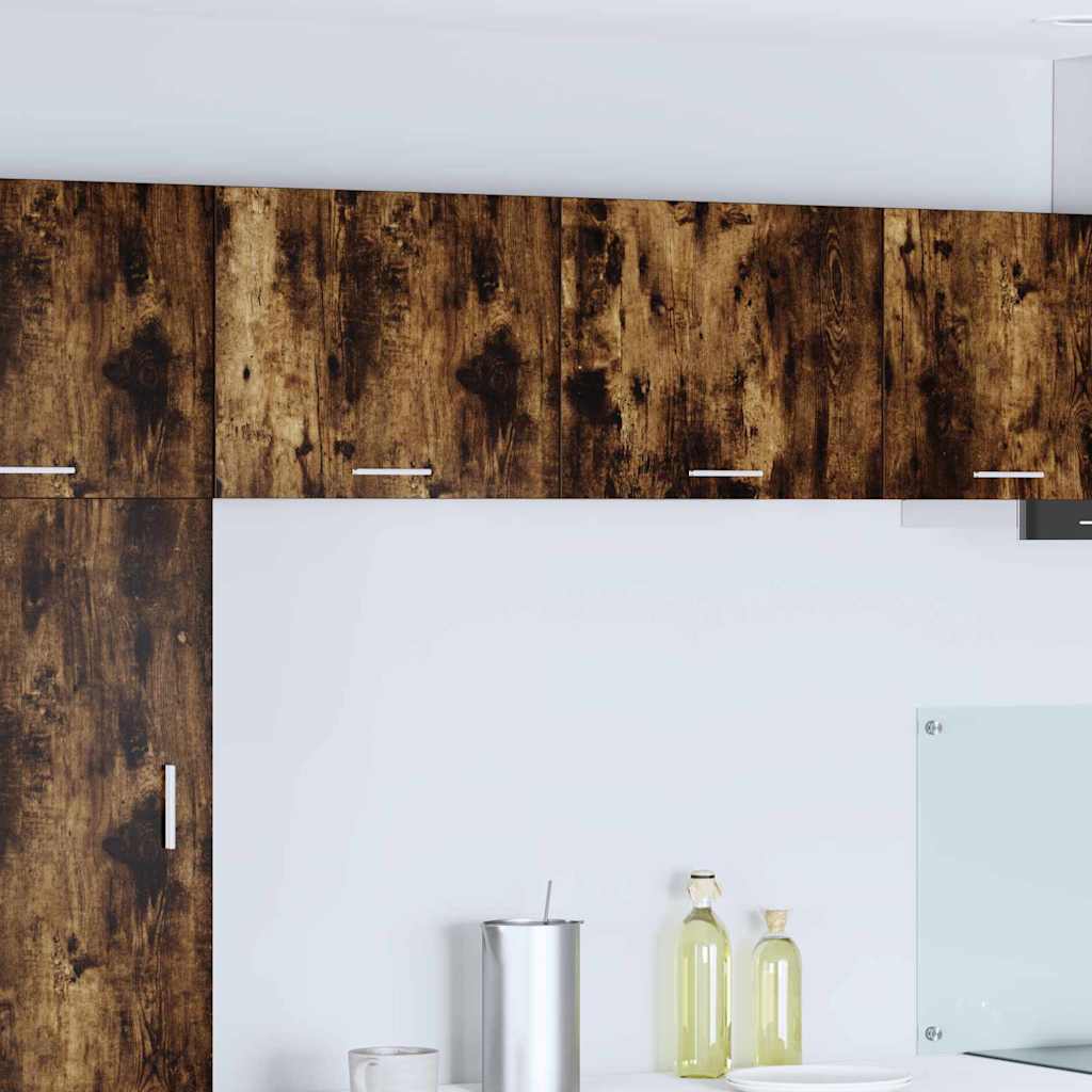 vidaXL Hanging Cabinet Smoked Oak and White 50 x 31 x 40 cm 1