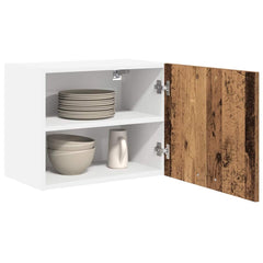 vidaXL Hanging Cabinet 2 pcs Old Wood and White Engineered Wood 3