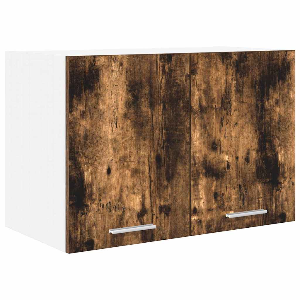 vidaXL Hanging Cabinet Smoked Oak and White 60 x 31 x 40 cm 2