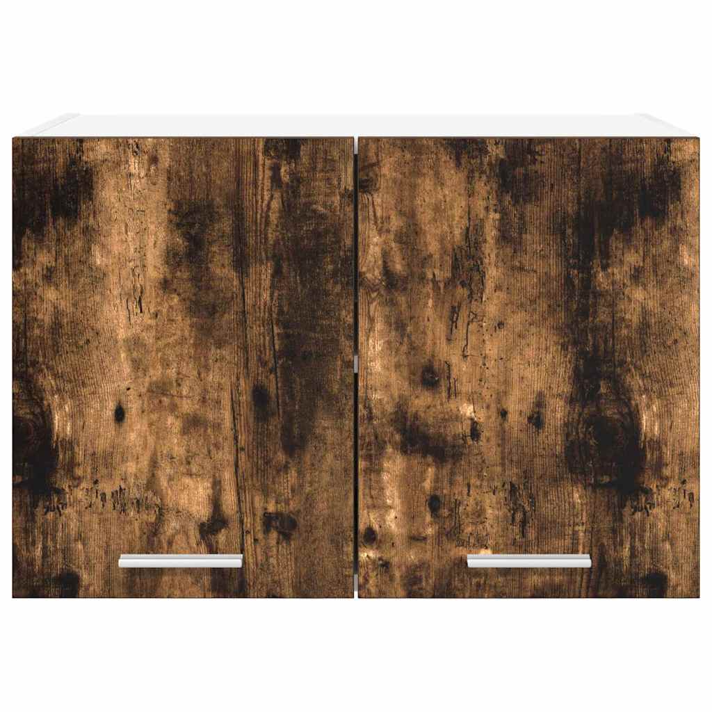 vidaXL Hanging Cabinet Smoked Oak and White 60 x 31 x 40 cm 6