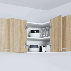 vidaXL Hanging Cabinet Sonoma Oak and White 57 x 57 x 40 cm 4