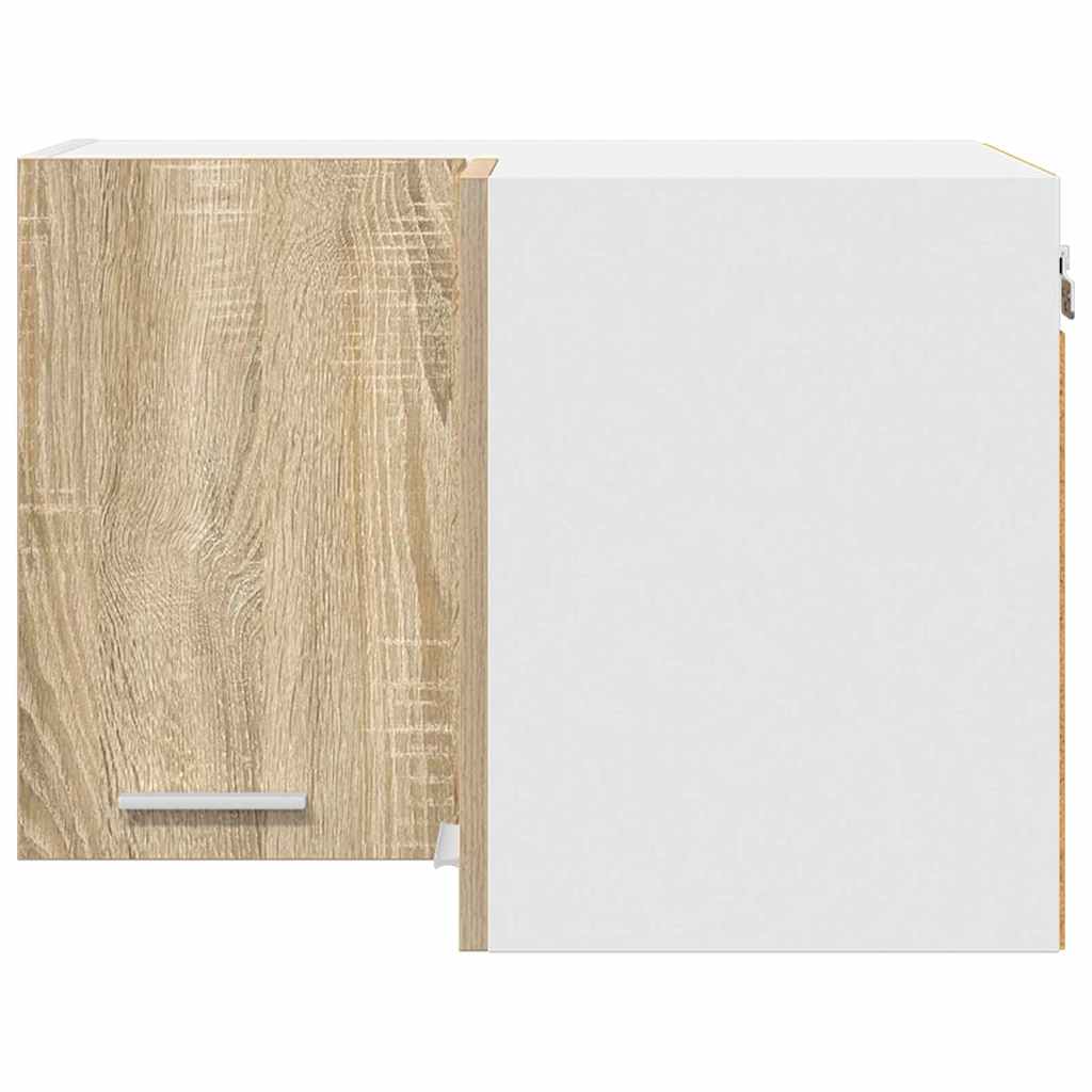 vidaXL Hanging Cabinet Sonoma Oak and White 57 x 57 x 40 cm 6