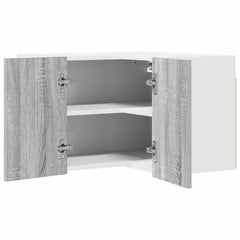 vidaXL Hanging Cabinet Grey Sonoma and White 57 x 57 x 40 cm 5