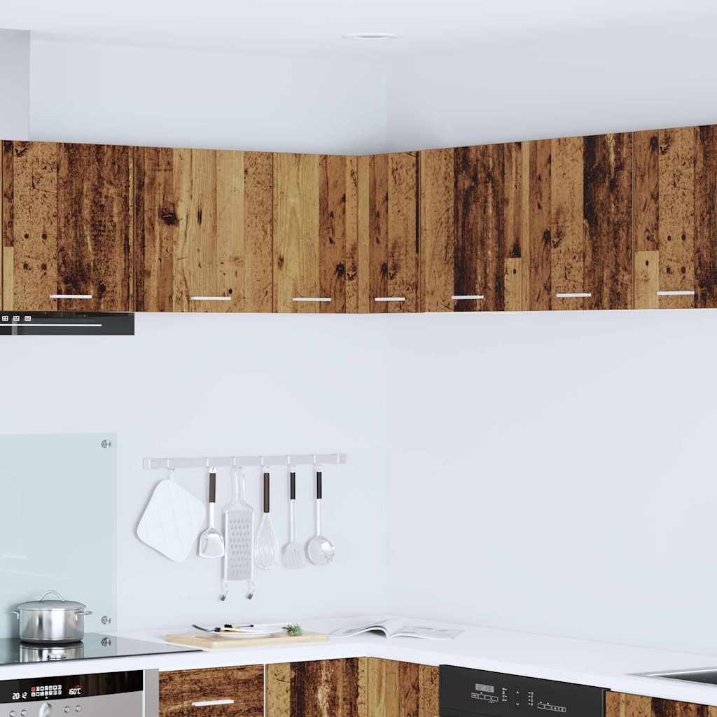 vidaXL Hanging Cabinet and White 57 x 57 x 40 cm Old Wood