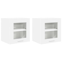 vidaXL Hanging Cabinet 2 pcs White Engineered Wood 2