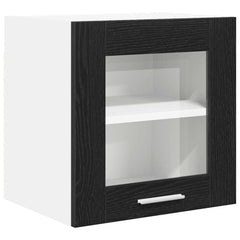 vidaXL Hanging Cabinet 2 pcs Black Oak Engineered Wood 5